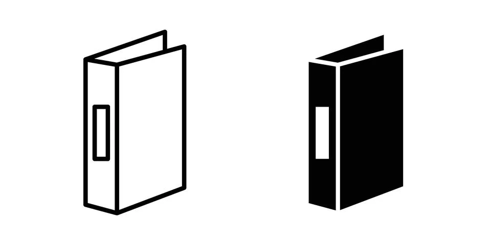 Binder icon vector design illustrations Stock Illustration