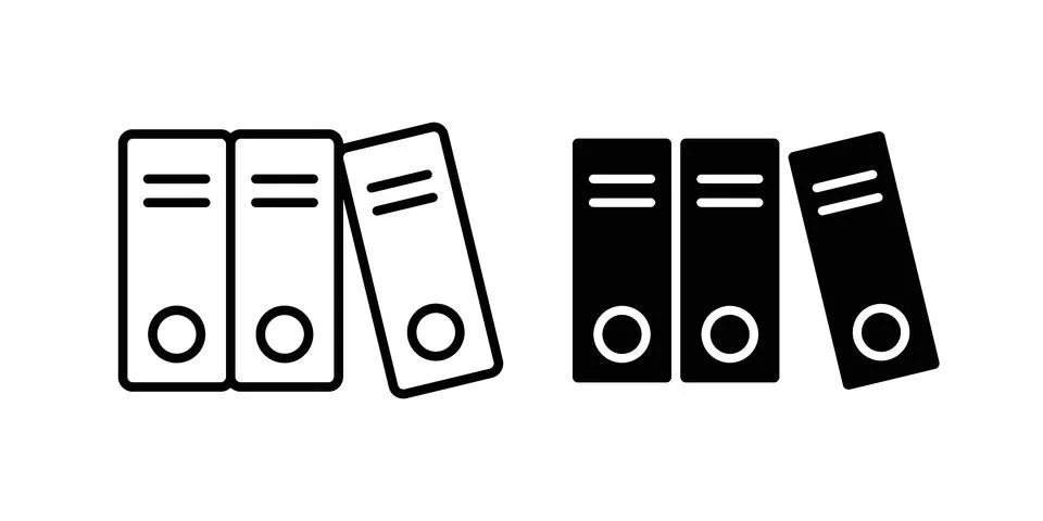 Binder icon vector, illustration icon set Stock Illustration