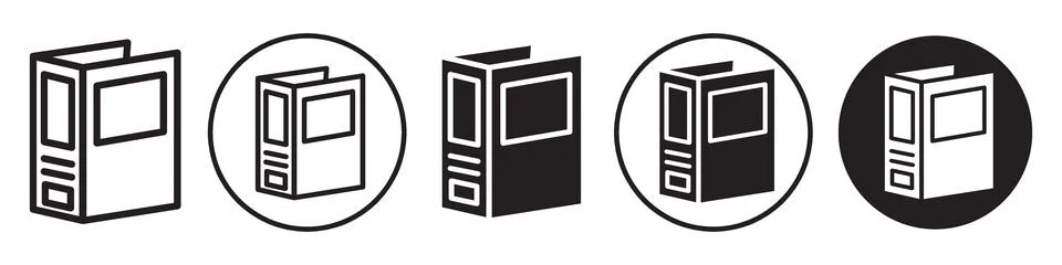 Binder Icon vector set collection for web Stock Illustration