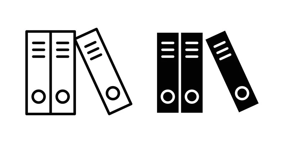 Binder icon vector symbol graphics Stock Illustration