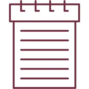 Binder ring notebook icon paper notepad vector Stock Illustration