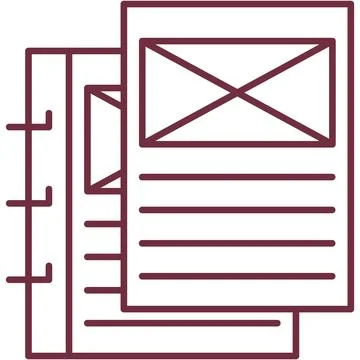 Binder ring notebook with tear-off page icon Stock Illustration