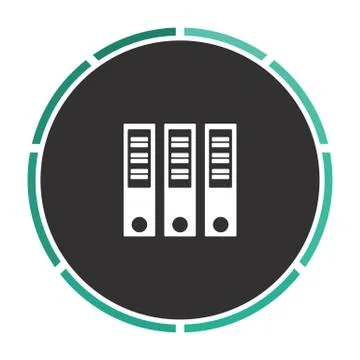 Binders computer symbol Stock-Illustration
