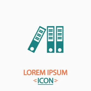 Binders computer symbol Stock Illustration