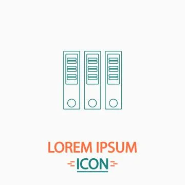 Binders computer symbol Stock-Illustration