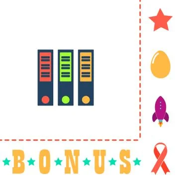Binders computer symbol Stock-Illustration