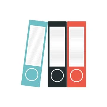 Binders file folder office supplies Stock Illustration