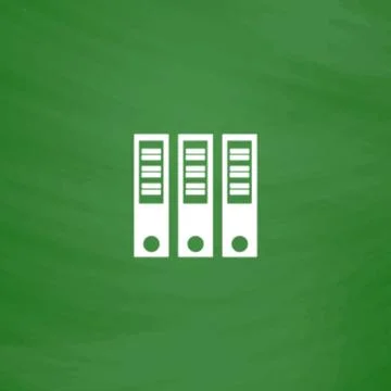 Binders flat icon Stock Illustration