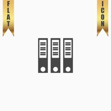 Binders flat icon Stock Illustration