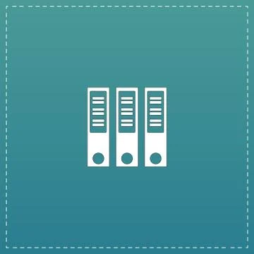 Binders flat icon Stock Illustration