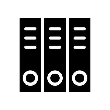 Binders icon for organization, archive, and documentation. Concept of offic.. Stock Illustration
