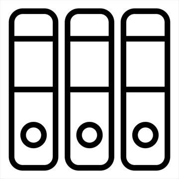 Binders line icon vector illustration isolated on white background Illustrazione stock