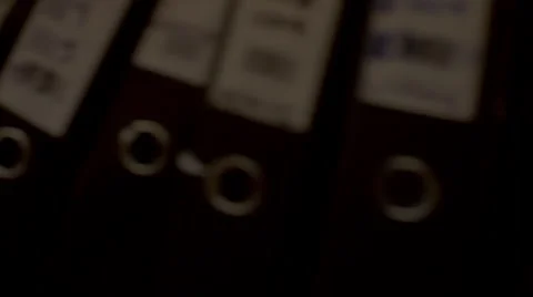 Binders on office shelf 03 스톡 동영상 55691068