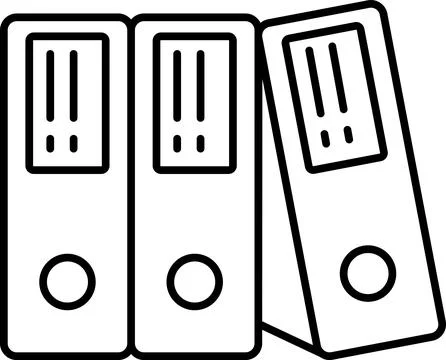Binders stacked on top of each other Stockillustratie
