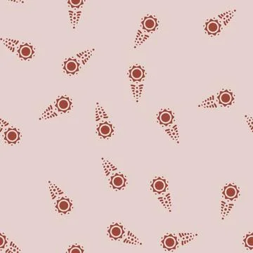 Bindi forehead decoration glyph vector seamless pattern Stock Illustration