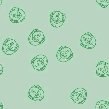 Bindi forehead decoration line seamless pattern Stock Illustration