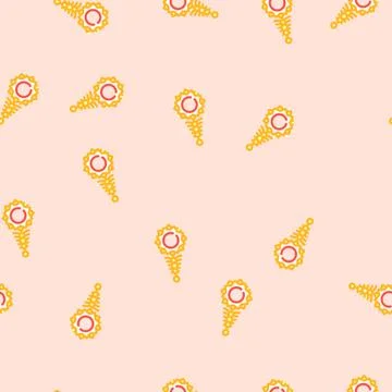 Bindi forehead decoration vector seamless pattern Stock Illustration