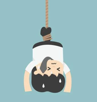 Binding businessman 스톡 일러스트