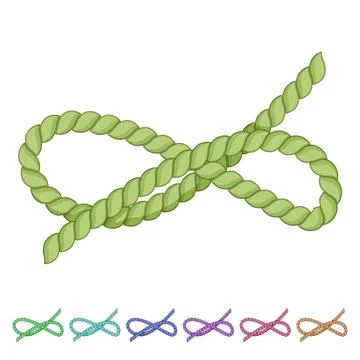 Binding rope knot cartoon vector graphic 스톡 일러스트