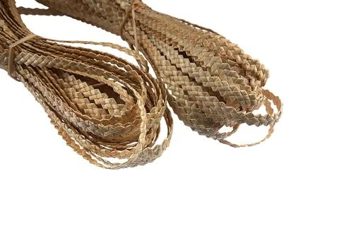 Binding of straw braided ribbons Stock Photos