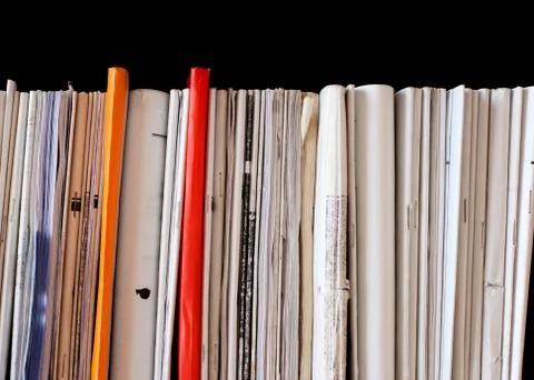 Bindings of old exercise books and pamphlets Stock Photos