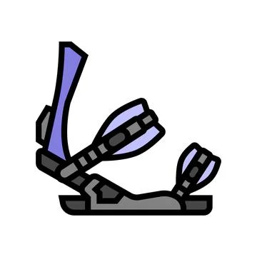 Bindings snowboard color icon vector illustration Stock Illustration