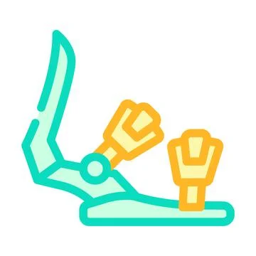 Bindings snowboard color icon vector illustration Stock Illustration