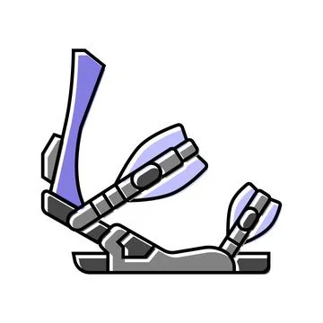 Bindings snowboard color icon vector illustration Stock Illustration
