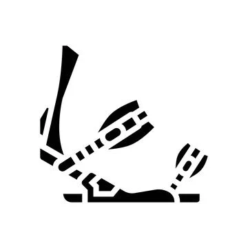 Bindings snowboard glyph icon vector illustration Stock Illustration