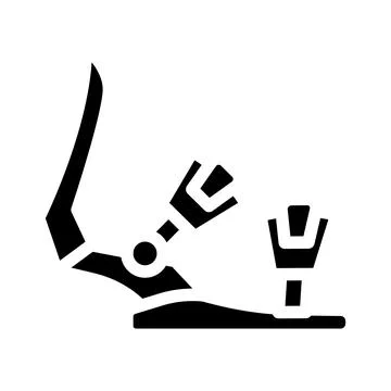 Bindings snowboard glyph icon vector illustration Stock Illustration