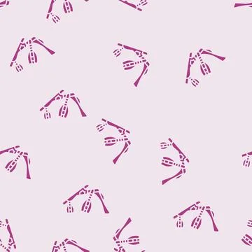 Bindings snowboard glyph seamless pattern Stock Illustration