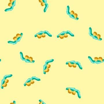 Bindings snowboard isometric icon seamless pattern Stock Illustration