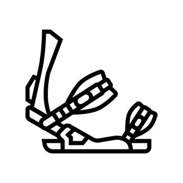 Bindings snowboard line icon vector illustration Stock Illustration