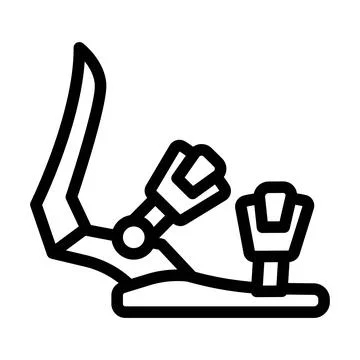 Bindings snowboard line icon vector illustration Stock Illustration