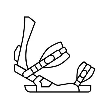 Bindings snowboard line icon vector illustration Stock Illustration