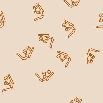 Bindings snowboard line vector seamless pattern Stock Illustration