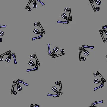 Bindings snowboard vector seamless pattern Stock Illustration