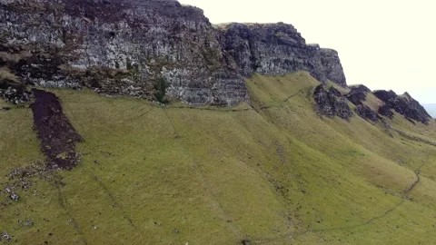 Binevenagh ascending Aerial Stock Footage 152127588