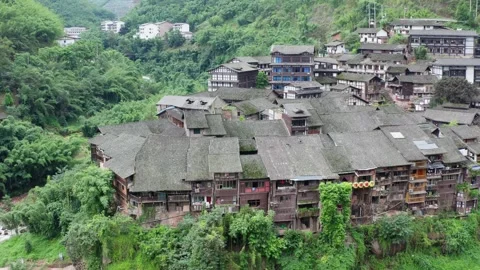 Bing'an ancient town of Chishui, Guizhou province Stock-Footage 252193333