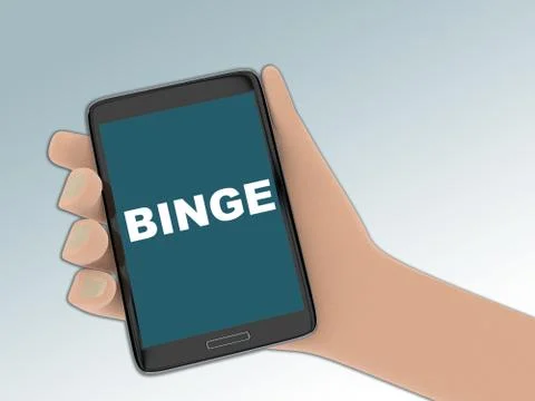 BINGE - behavioral concept Illustrazione stock