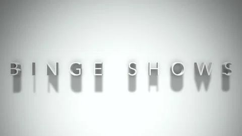 Binge shows 3D title animation with shadows on a white background Stock Footage 297100832