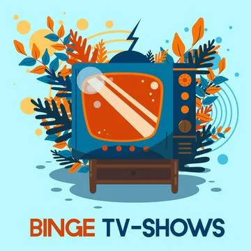 Binge Tv- Shows Stock Illustration