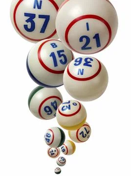 Bingo Balls falling Stock Photos