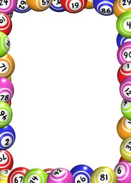 Bingo Balls Frame Stock Illustration