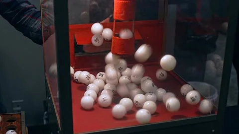 Bingo Balls Mixed During Game Stock Footage 234921469
