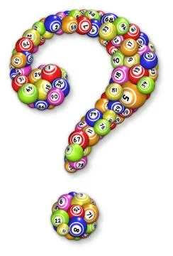 Bingo balls question mark Stock Illustration