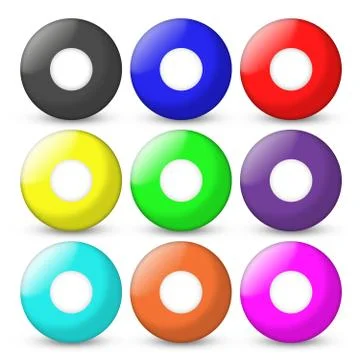 Bingo balls set empty Stock Illustration