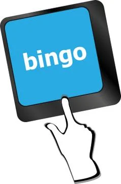 Bingo button on computer keyboard keys Illustrazione stock