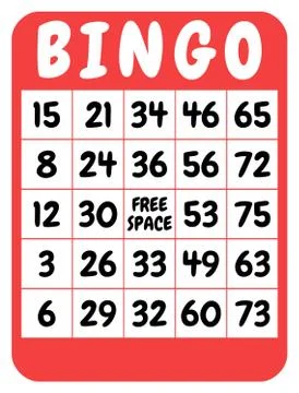 Bingo card Stock Illustration