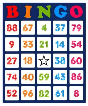 Bingo card Stock Illustration
